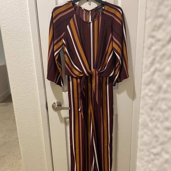 F21 Tie Front Jumpsuit - Picture 2 of 5